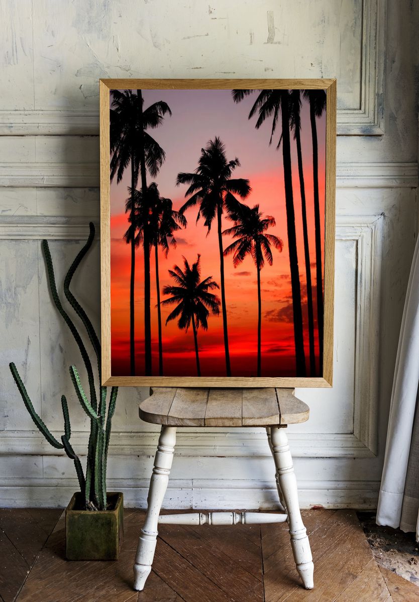 Palm Trees at Sunset Poster room preview