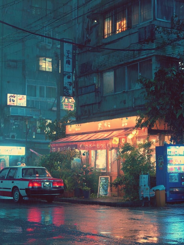 Rainy Tokyo Street — Photography Print. poster — photography art