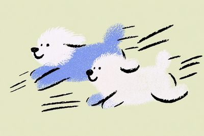 Playful Puppies — Illustration Print. poster print