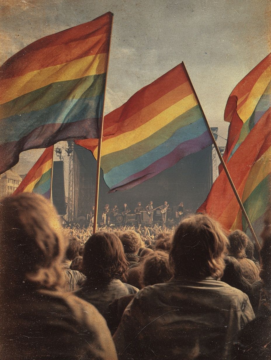Pride Festival Concert — Vintage Print. poster — vintage art