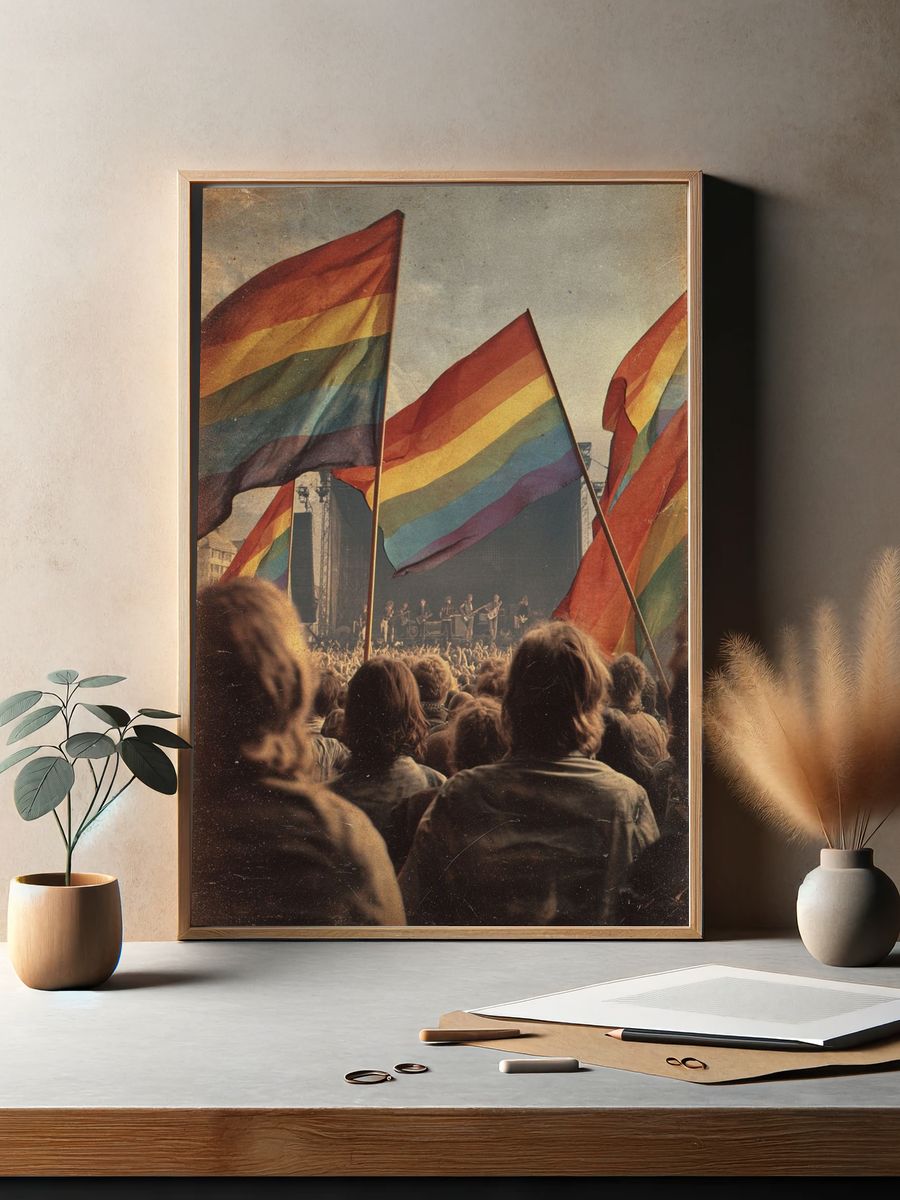 Pride Festival Concert — Vintage Print. — room view 2