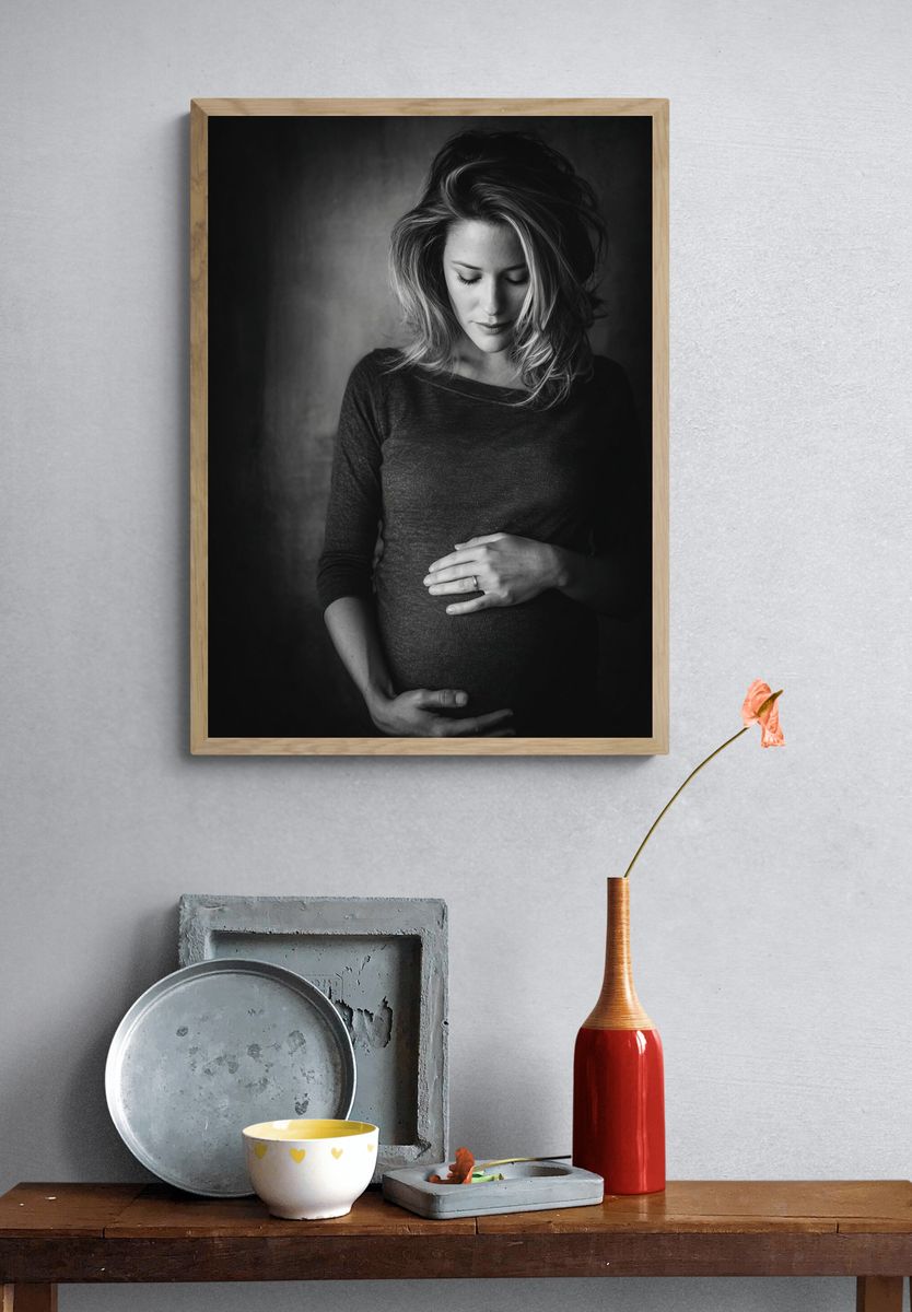 Pregnant Woman Portrait Poster. — room view 3