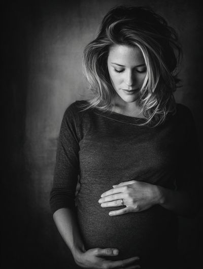 Pregnant Woman Portrait Poster. poster print