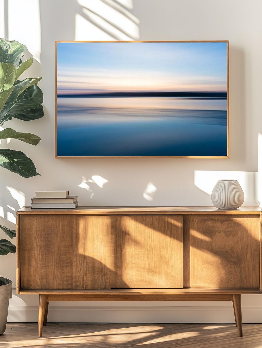 Serene Water Reflection — Photography Print. — room view 3