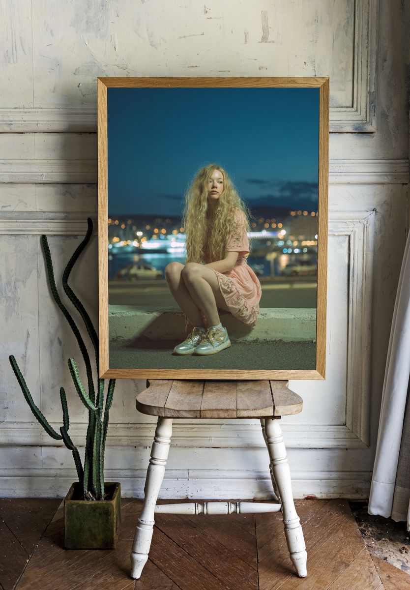 Young Woman at Dusk — Photography Print. — room view 1