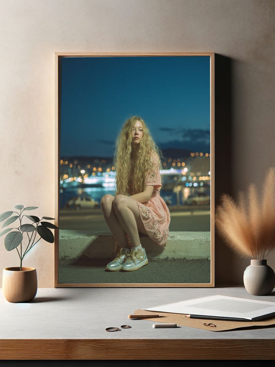 Young Woman at Dusk — Photography Print. — room view 2