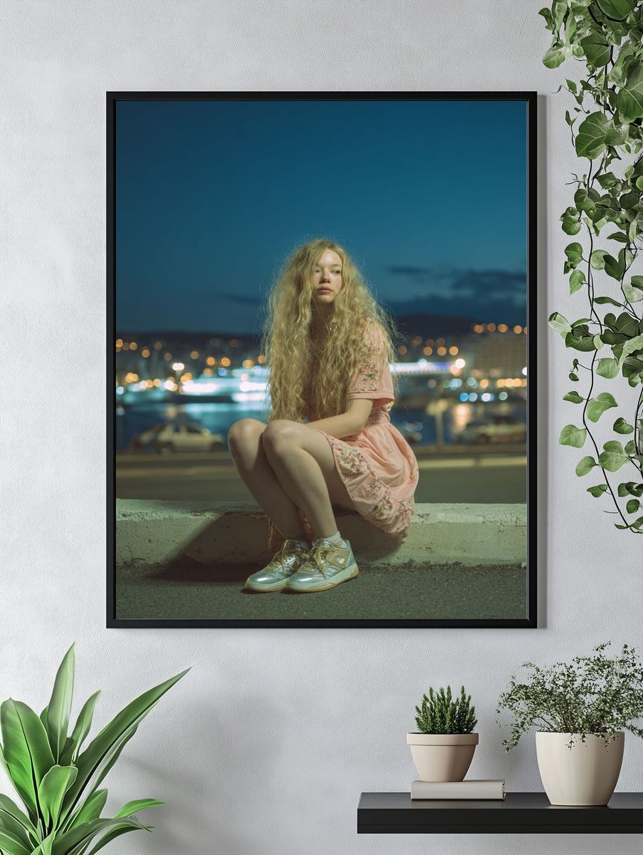 Young Woman at Dusk — Photography Print. — room view 4