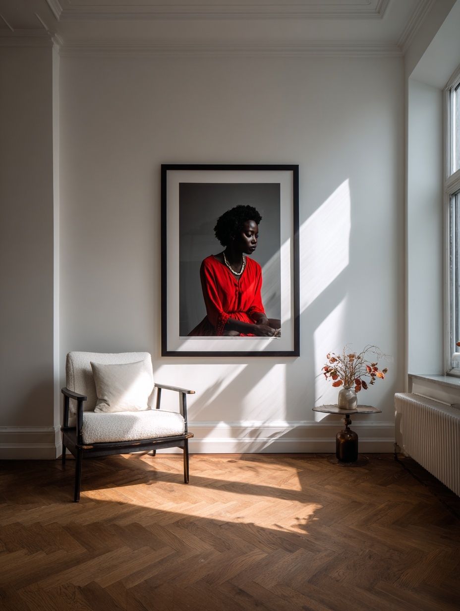 Portrait of a Woman in Red — Photography Print. poster — photography art