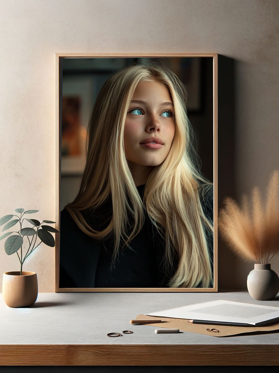 Portrait of a Young Woman — Photography Print. — room view 2