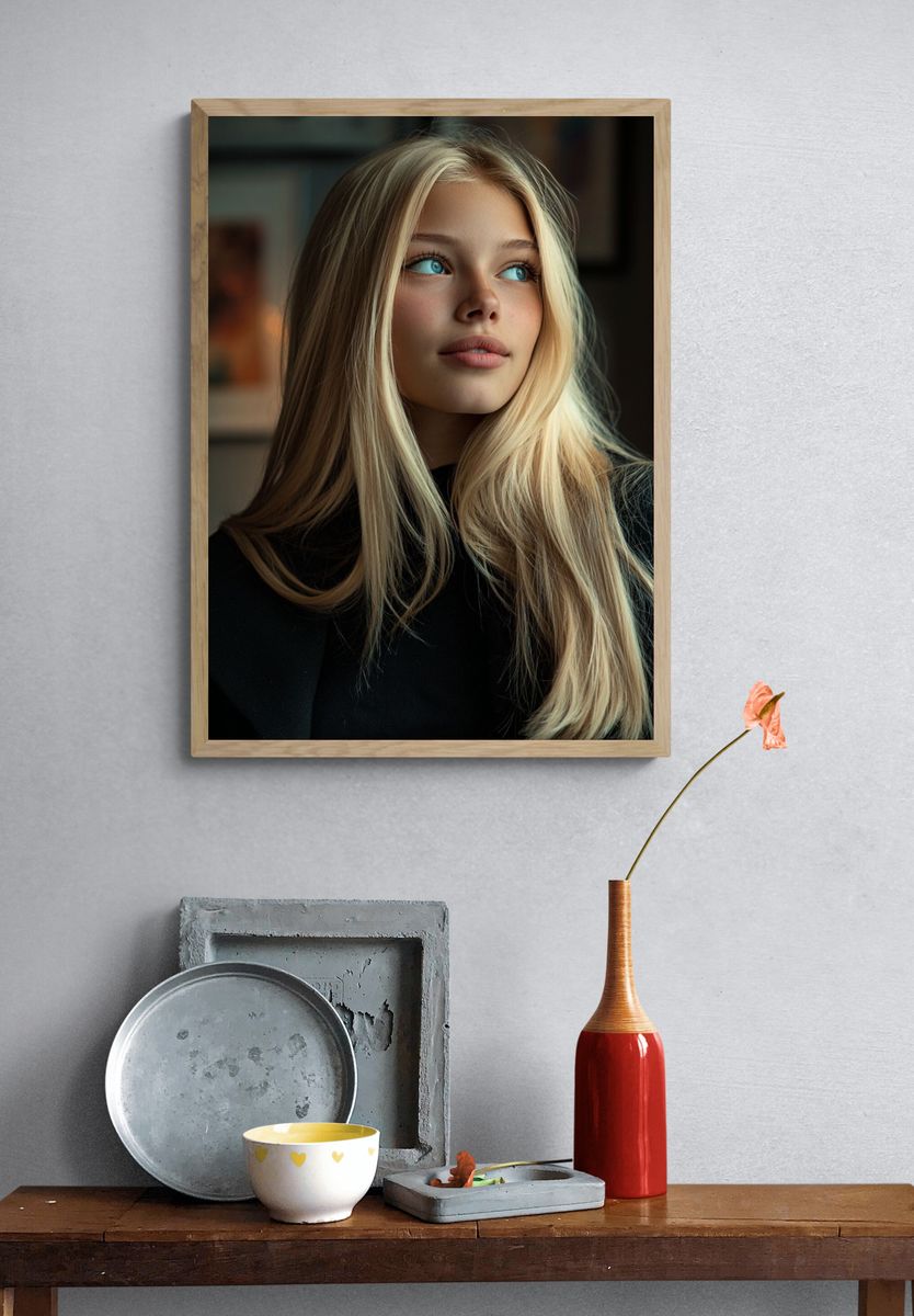 Portrait of a Young Woman — Photography Print. — room view 3