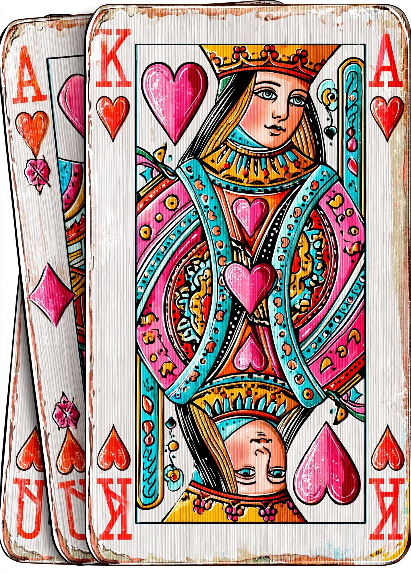 Queen of Hearts Playing Card Print. poster detail