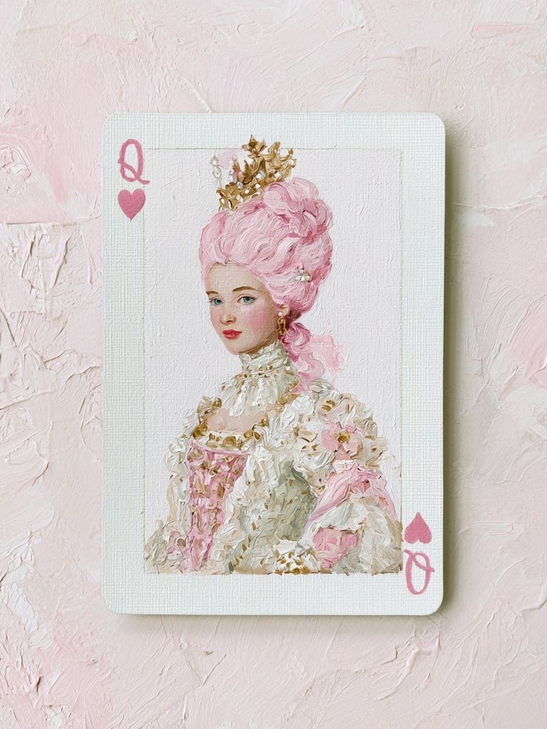 Queen of Hearts Portrait Print. poster — fine-art art