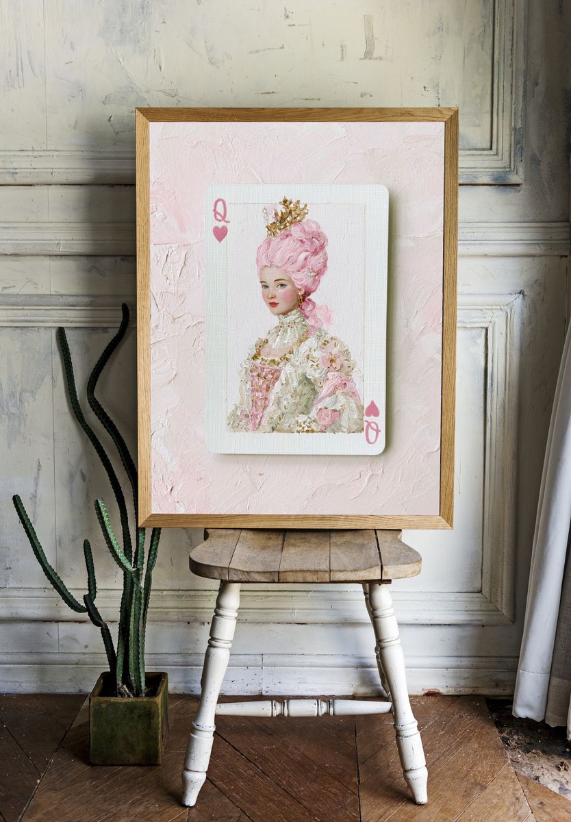 Queen of Hearts Portrait Print. room preview