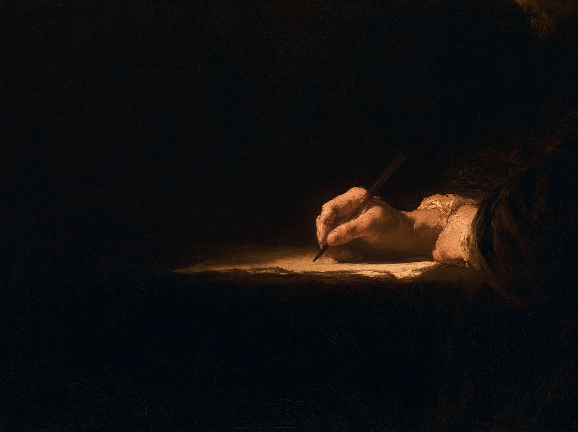Quill and Hand Renaissance Print. poster — fine-art art