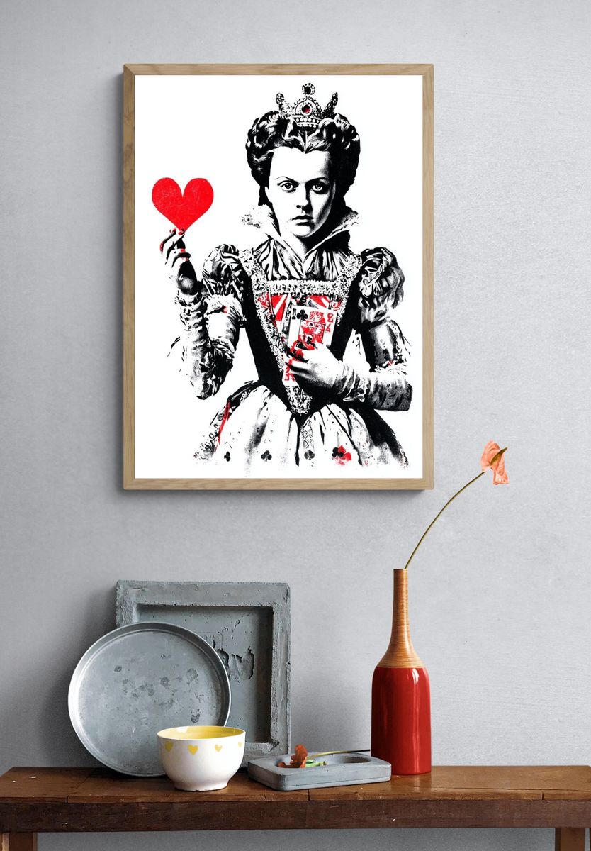 Queen of Hearts Pop Art Poster. — room view 3