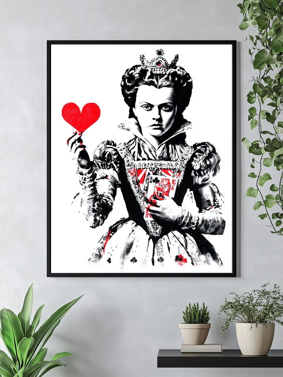 Queen of Hearts Pop Art Poster. — room view 4