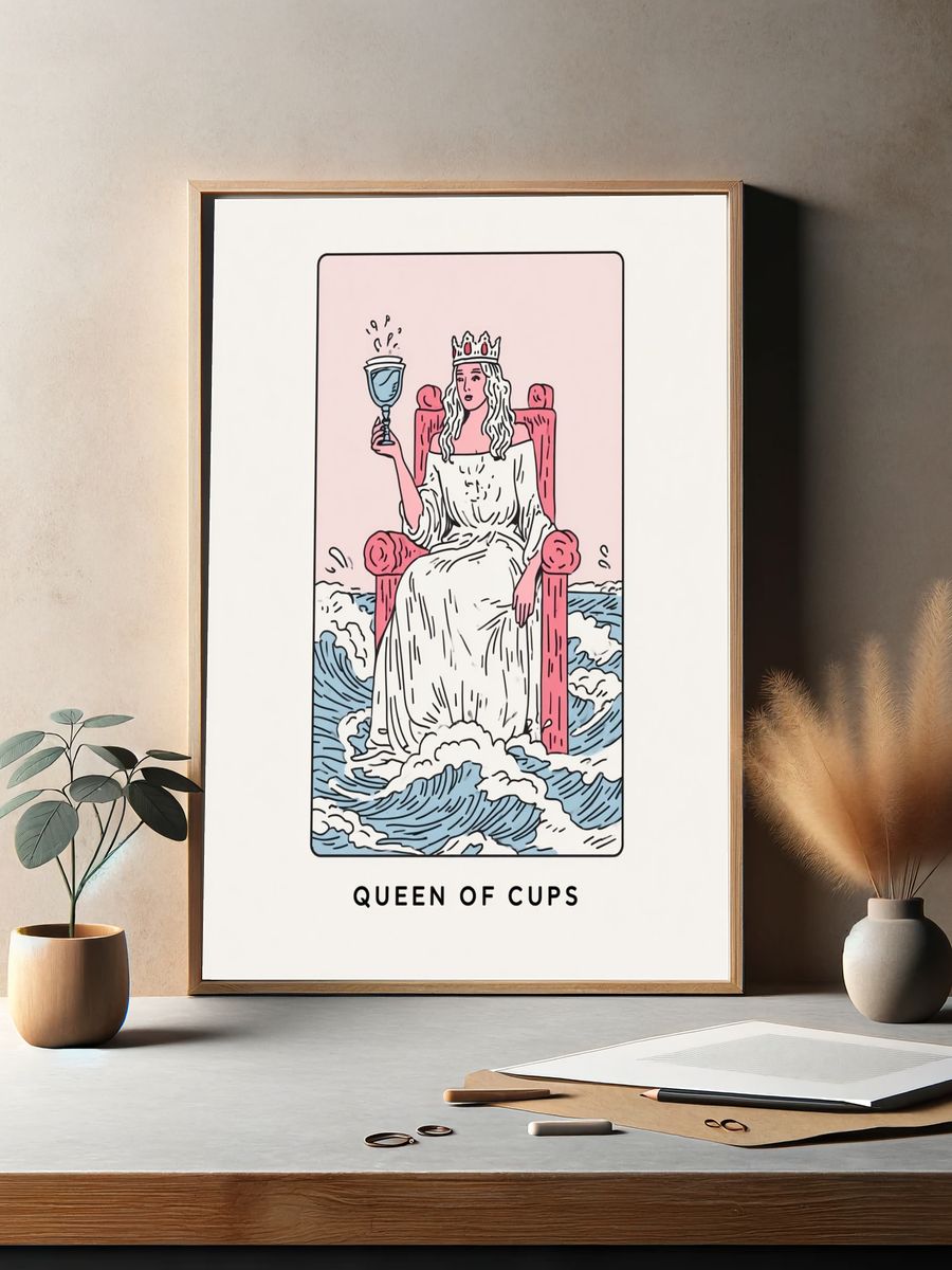 Queen of Cups — Illustration Print. — room view 2