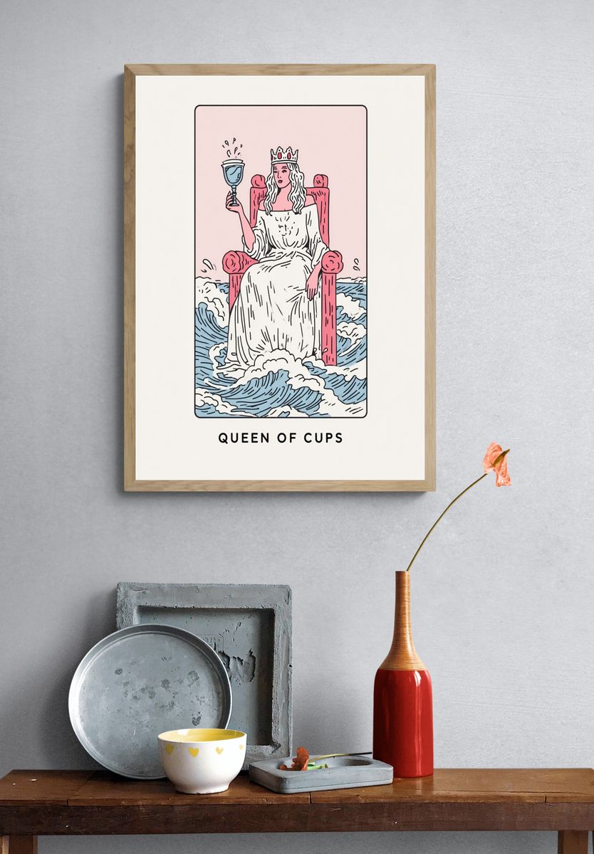 Queen of Cups — Illustration Print. — room view 3