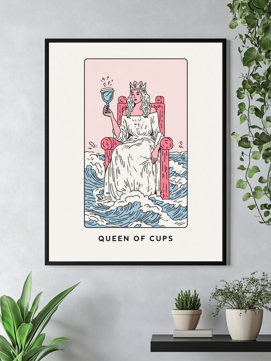 Queen of Cups — Illustration Print. — room view 4