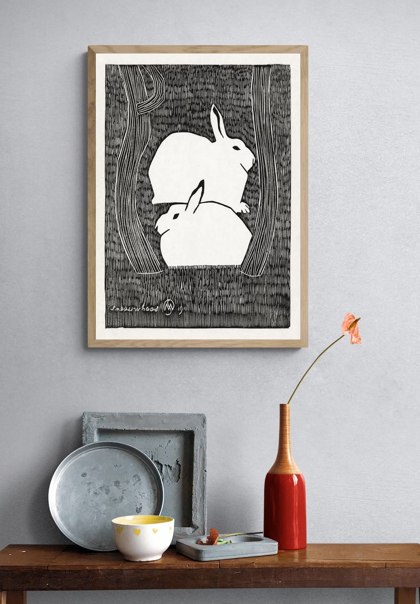 Two snow hares (Twee sneeuwhazen). — room view 3