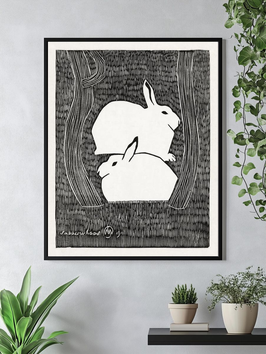 Two snow hares (Twee sneeuwhazen). — room view 4