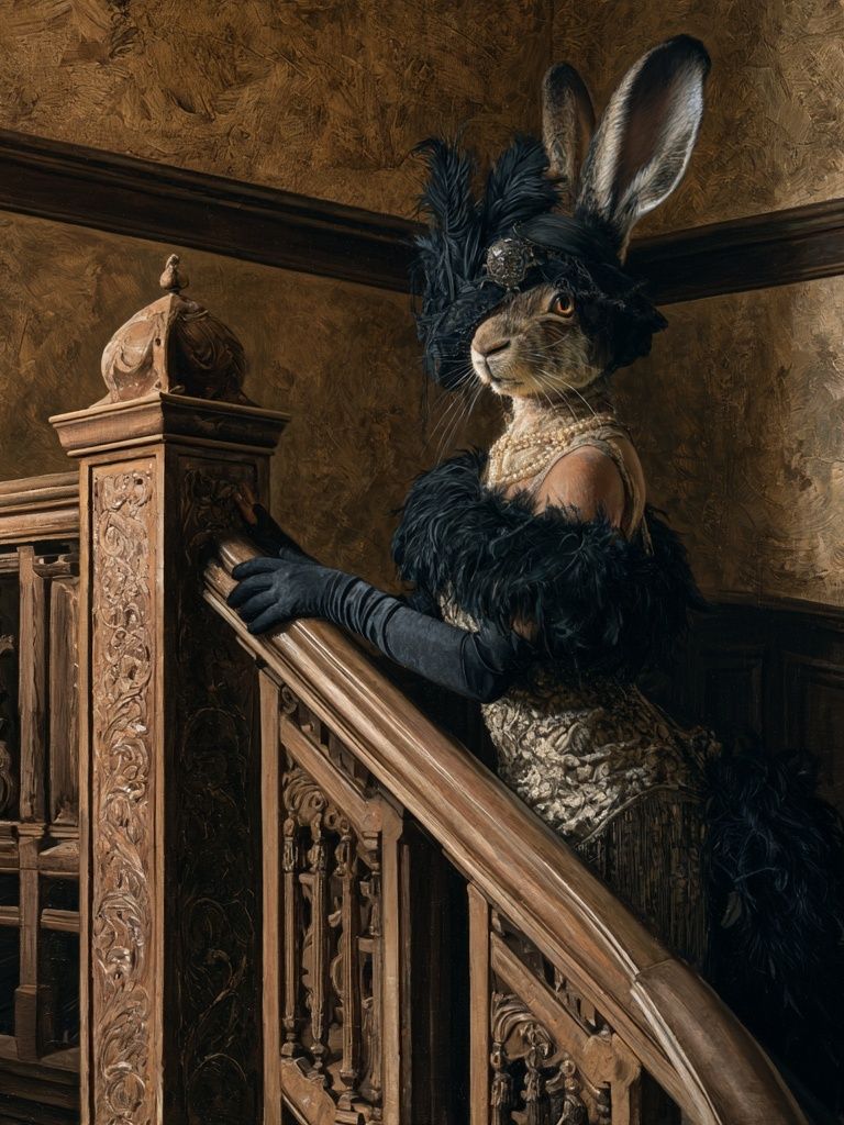 Rabbit Portrait Fine-Art Print. poster — fine-art art