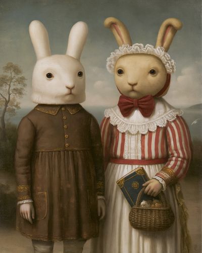 Rabbit Portrait Fine-Art Poster.