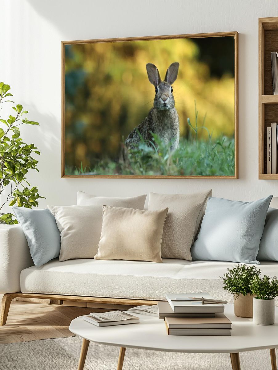 Curious Rabbit Photography Poster. — room view 2