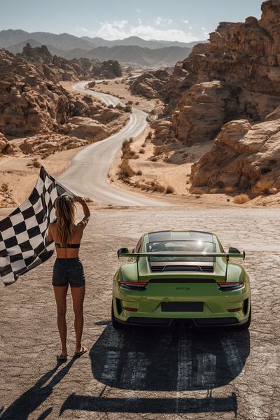 Desert Race Car Photography Poster.
