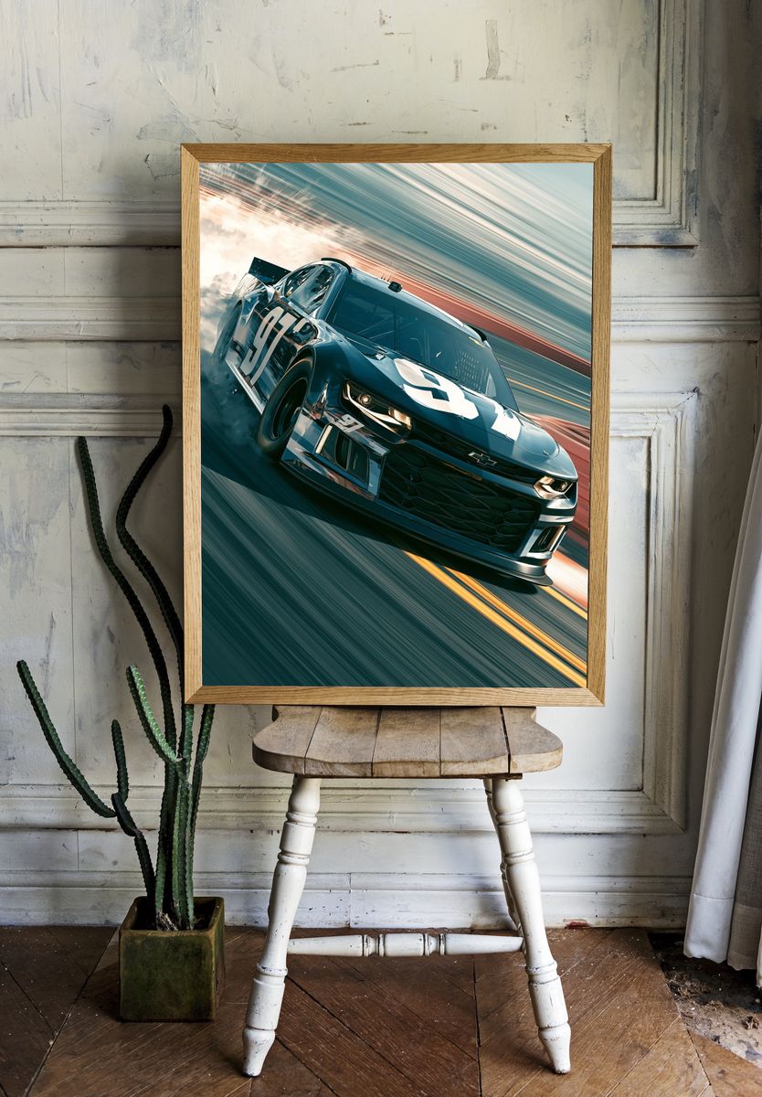 Racing Camaro Drift Poster. room preview