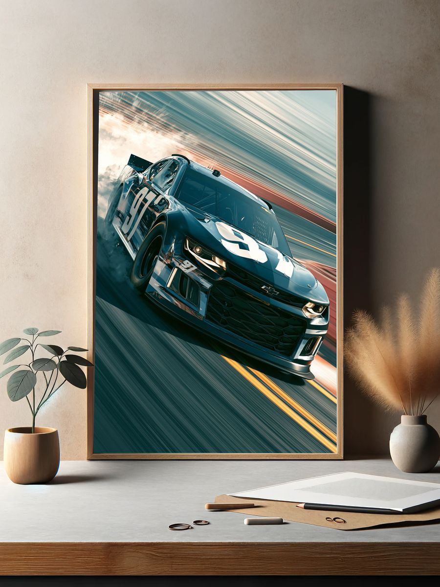 Racing Camaro Drift Poster. — room view 2