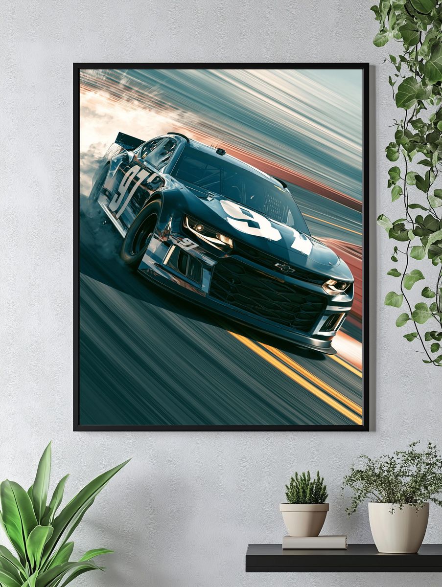 Racing Camaro Drift Poster. — room view 4