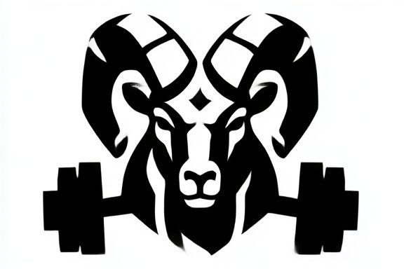 Ram Weightlifting Silhouette Poster. poster detail
