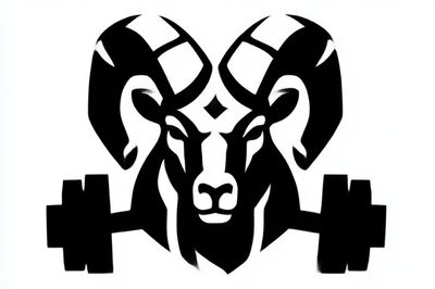Ram Weightlifting Silhouette Poster. poster