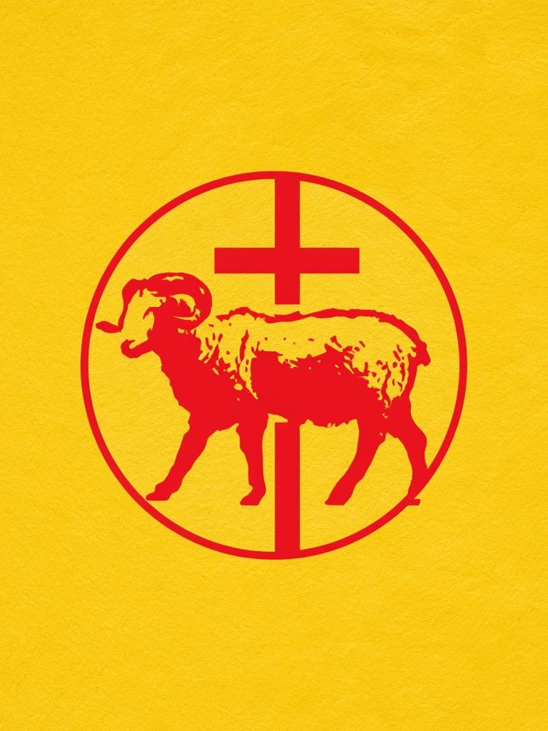Red Ram Symbol Poster. poster — animals art