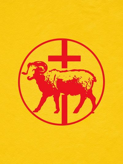 Red Ram Symbol Poster.