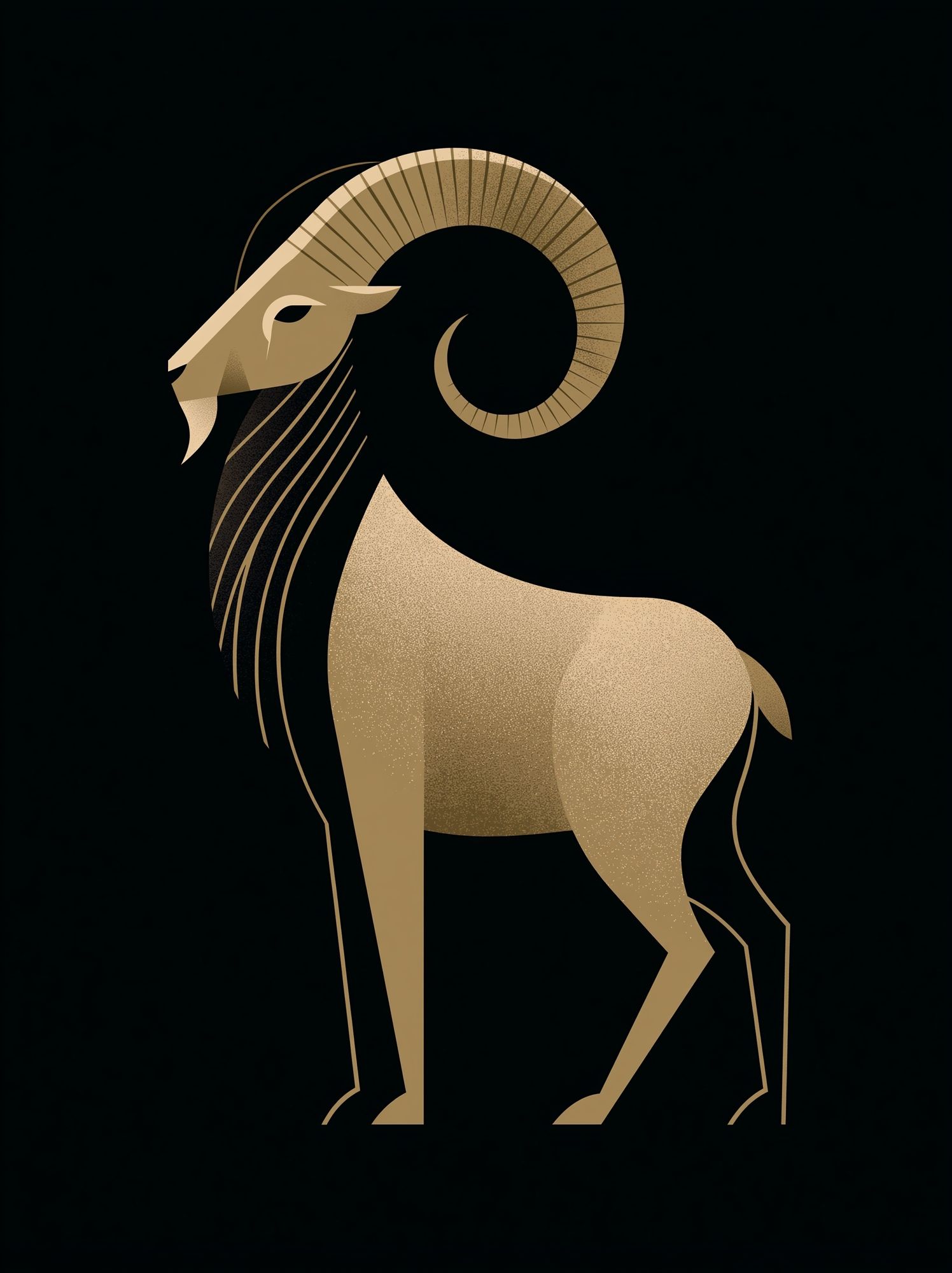 Ram Minimalist Print. poster detail