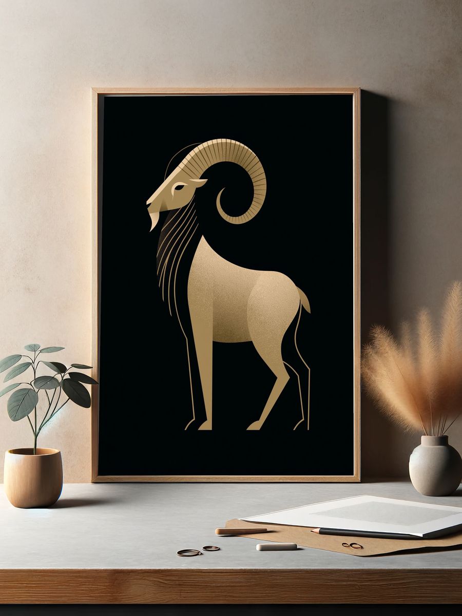Ram Minimalist Print. — room view 2
