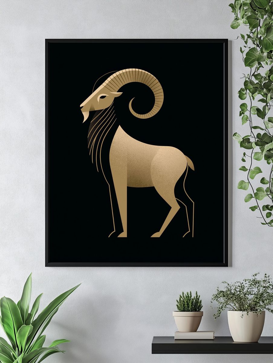 Ram Minimalist Print. — room view 4