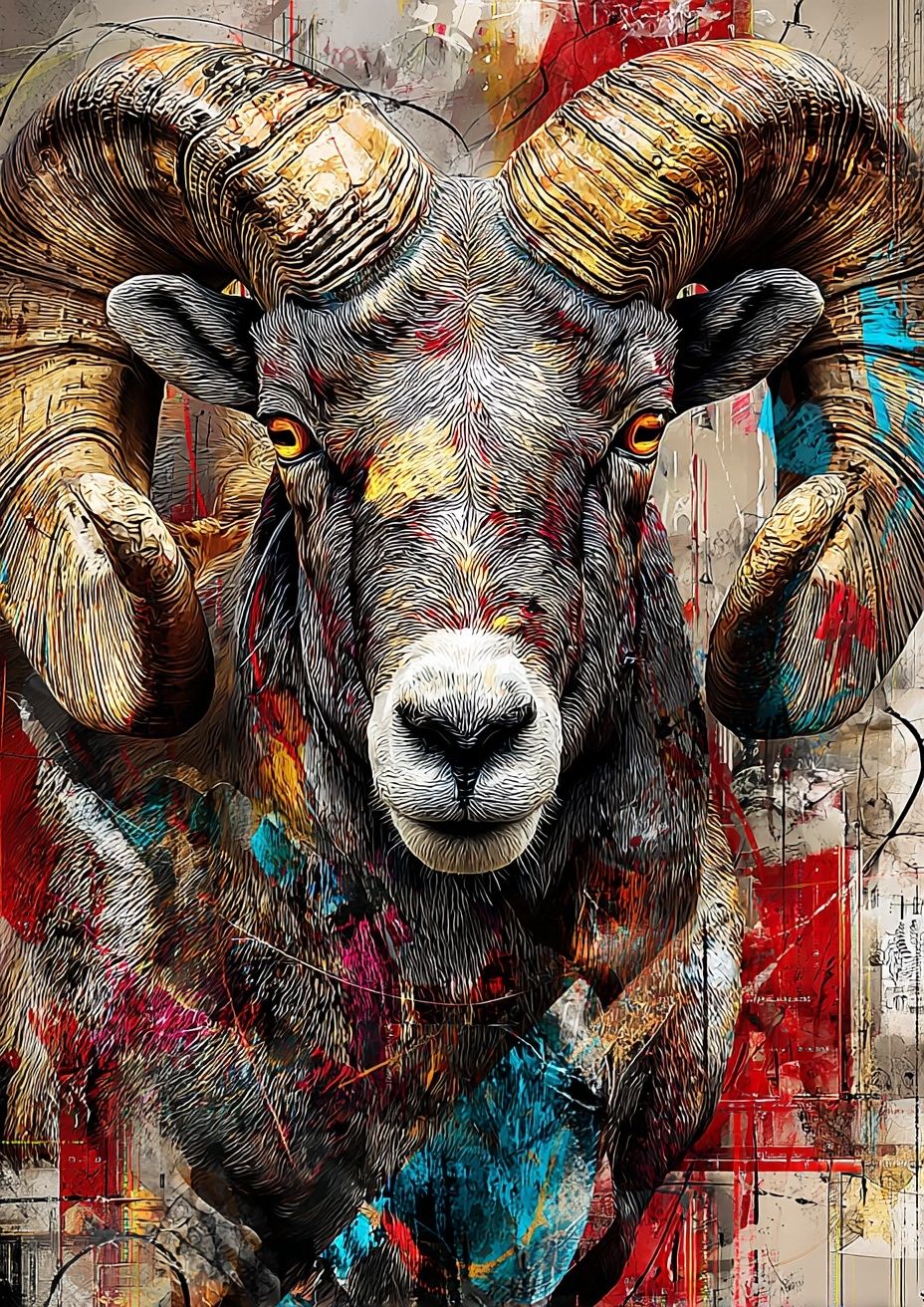 Ram Portrait — Contemporary Print. poster detail