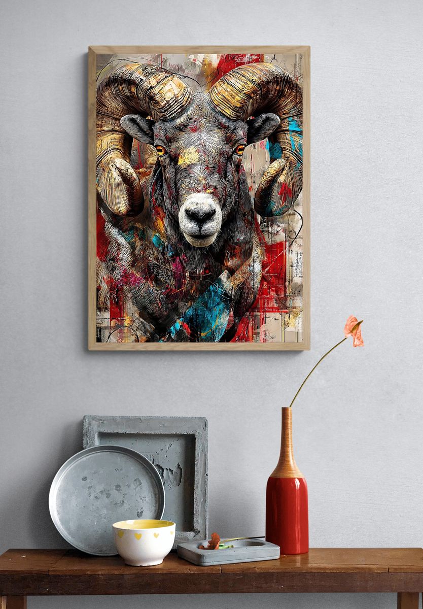 Ram Portrait — Contemporary Print. — room view 3