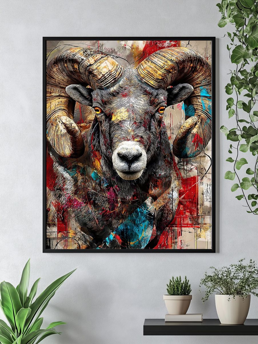 Ram Portrait — Contemporary Print. — room view 4