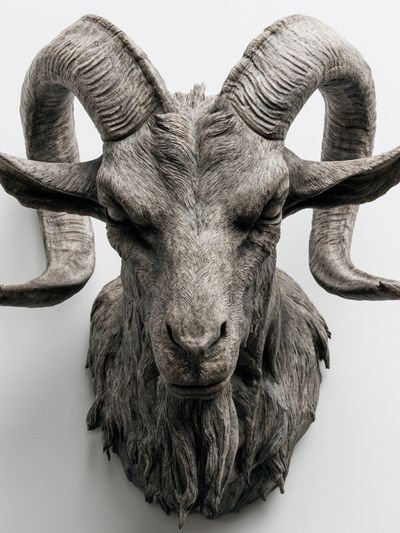 Ram Head Sculpture Poster.
