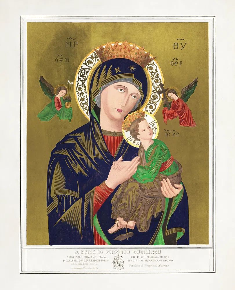Madonna and Child — Religious Art Print. poster detail