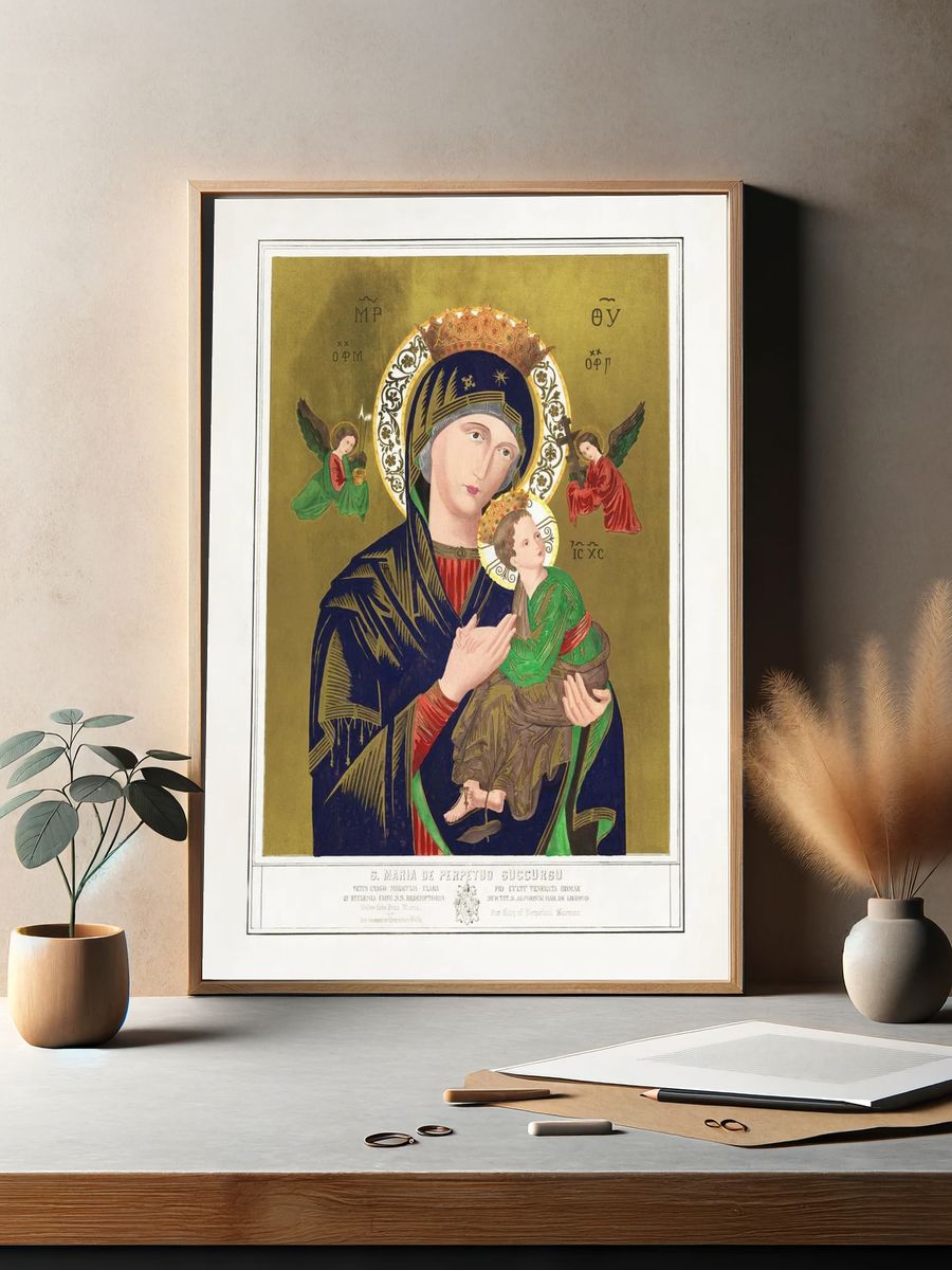 Madonna and Child — Religious Art Print. — room view 2
