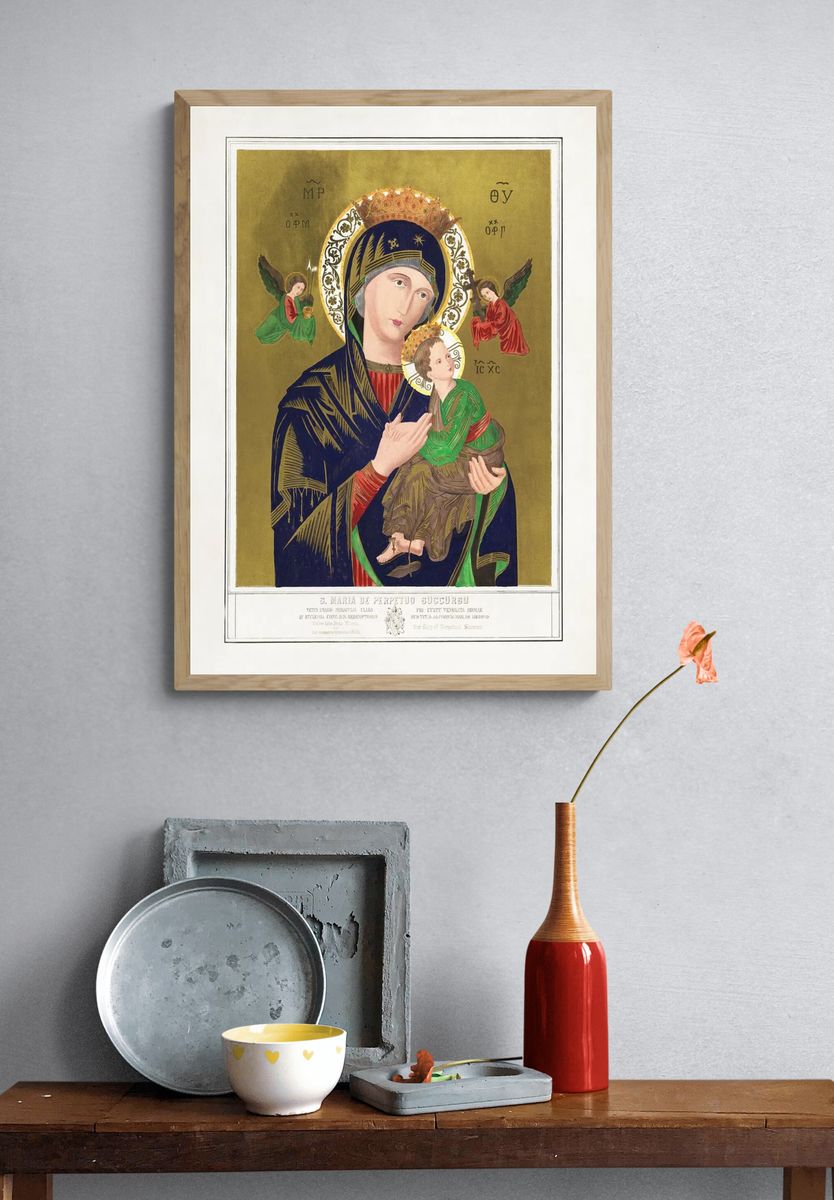 Madonna and Child — Religious Art Print. — room view 3