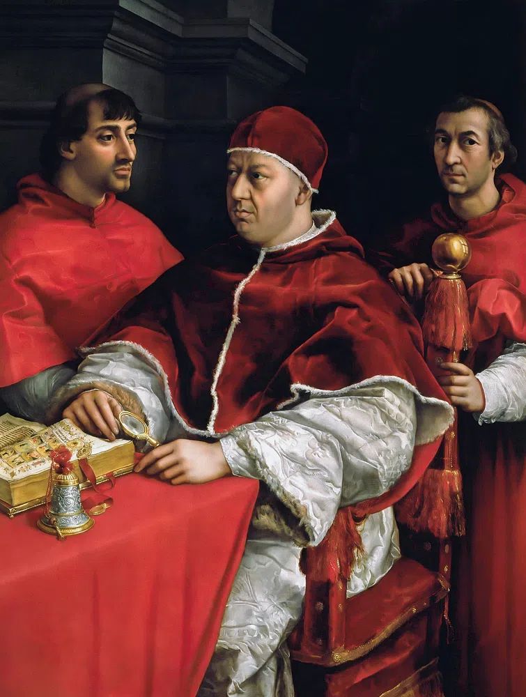 Portrait of Pope Leo X — Renaissance Print. poster — fine-art art