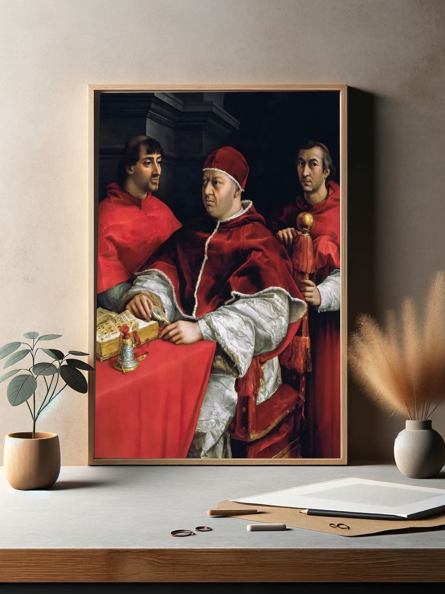 Portrait of Pope Leo X — Renaissance Print. — room view 2