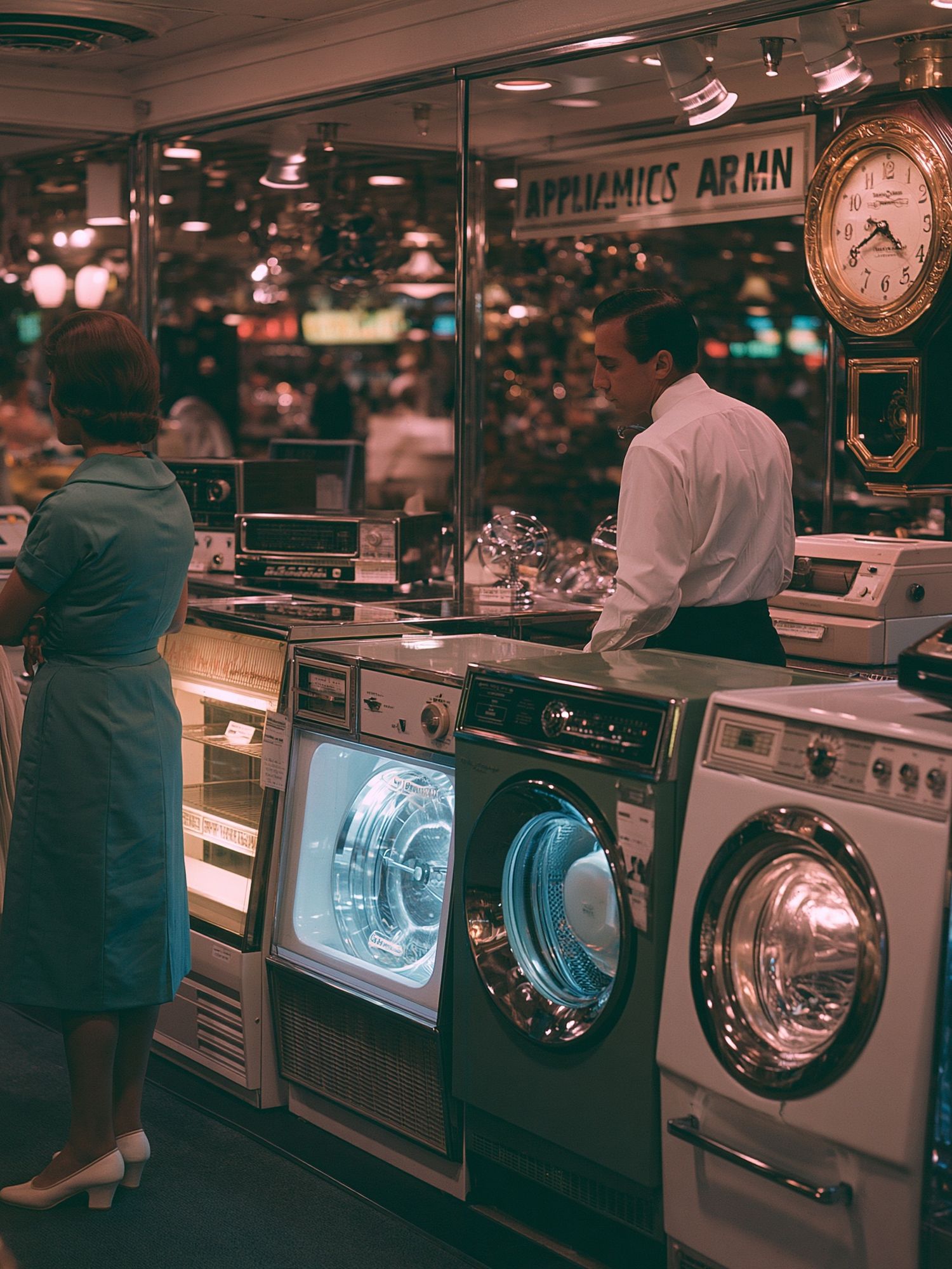 Retro Appliance Showroom Photography Poster. poster — photography art