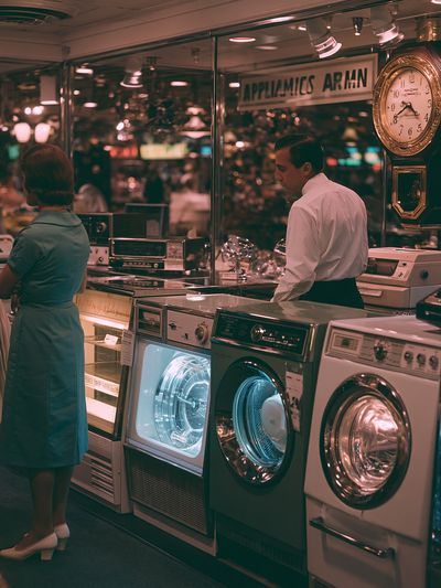 Retro Appliance Showroom Photography Poster.